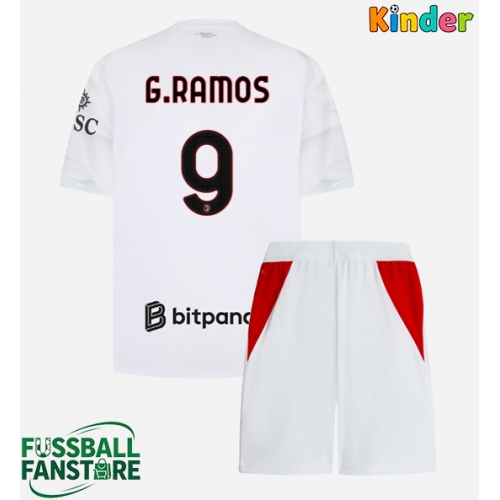 AC Milan Goncalo Ramos #9 Replik Auswärtstrikot Kinder 2026-27 Kurzarm (+ Kurze Hosen)